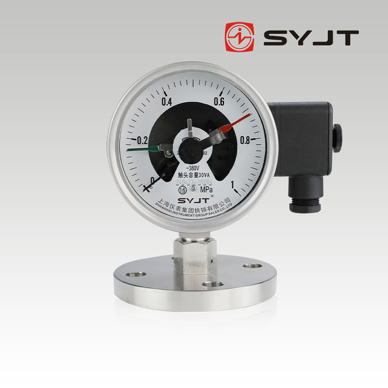 YXC-100BF-MF法蘭電接點隔膜壓力表